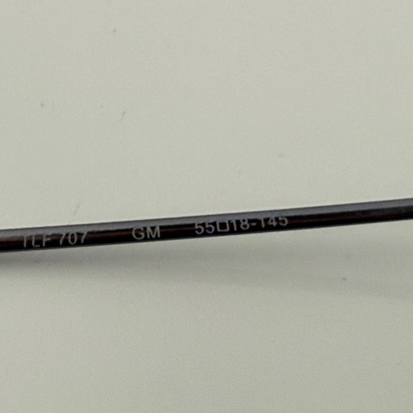 Technolite Flex Eyeglasses Frames TLF 707 GM Gunmetal Gray Aviator 55-18-145 - Picture 6 of 6
